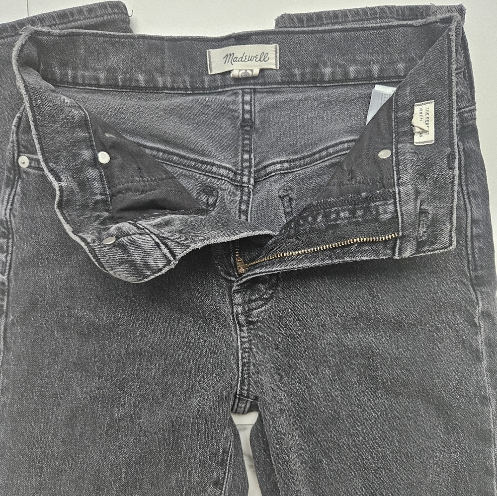 WOMEN'S MADEWELL THE PERFECT VINTAGE JEAN SIZE 25 FADED BLACK